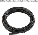OJ Microline Thermostat with Built-in GFCI UTN4-4999. Non Programmable Thermostat for Radiant Floor Heating System, Dual Sensing and Dual Voltage 120v & 240v Capabilities. Includes Floor Sensor