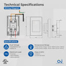 OJ Microline Radiant Floor Heating WiFi Programmable Touchscreen Thermostat For Home, with Bluetooth, Floor Temperature Sensor, Built-in GFCI, for Indoor Underfloor Radiant Heating System UWG4-4999