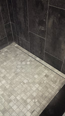 Prova Linear Drain Kit with Grate Assembly (Cover) in Tileable Design for Bonded Waterproofing Assemblies in Tiled Shower Surrounds