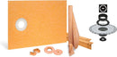 All-in-one Waterproof Shower Kit with 38"x60" Off-set Tray, 2" Flange and 4" Drain Cover