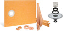 All-in-one Waterproof Shower Kit with 38"x60" Off-set Tray, 2" Flange and 4" Drain Cover
