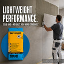 Kiesel Servolight Acrylic Polymer Modified Thinset Mortar, Cement-Based Highly Flexible Self-Curing with Extended Coverage for Flooring Underlayment and Ceramic Tiles - 33 lb (15 kg) Bag, Gray (80010)