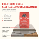 ARDEX TL 2000 Fiber Reinforced Self-Leveling Floor Underlayment, Cement-Based Polymer-Modified Compound for Interior Concrete, Wood, Tile, 50 Lbs Bag (38119)