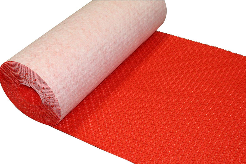 Prova TT8006RED15 Flex-Heat, Lightweight Floor Heating Uncoupling Waterproofing Membrane, 161 Sq Ft Roll, Underlayment for Radiant Heating Systems, Ceramic Tile and Natural Stone Tile