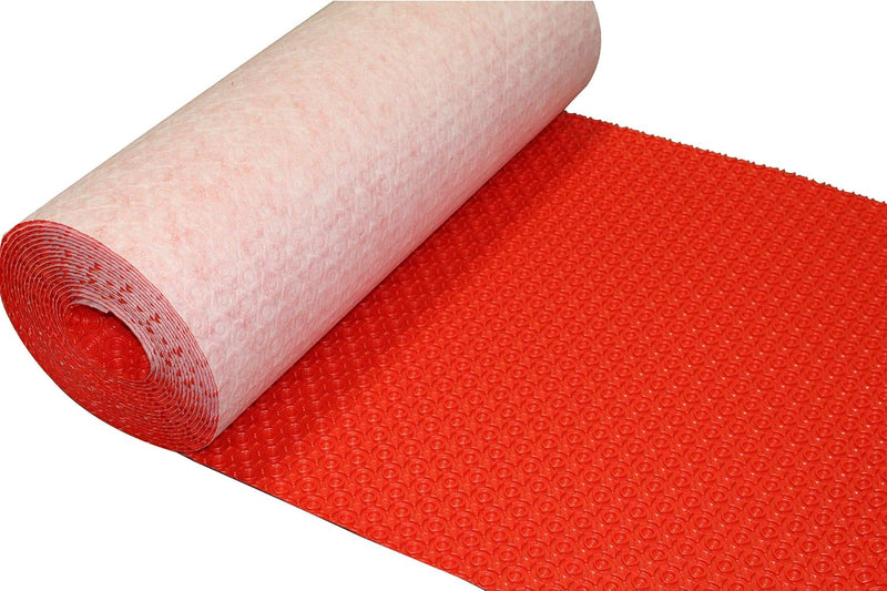 Prova TT8006RED15 FLEX-HEAT Uncoupling Tile Membrane for Heated Floors 161 Square Feet Roll (9 Rolls Bundle)