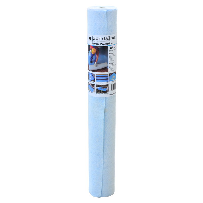 Bardalas Multi-Purpose Temporary Surface & Floor Protection Mat 36 In x 50 Ft Reusable Roll, 150 Sq Ft for Construction Projects - Protects Hardwood, Tile, Carpet, Countertops, Bathtubs (KA-BA-TFP3650)