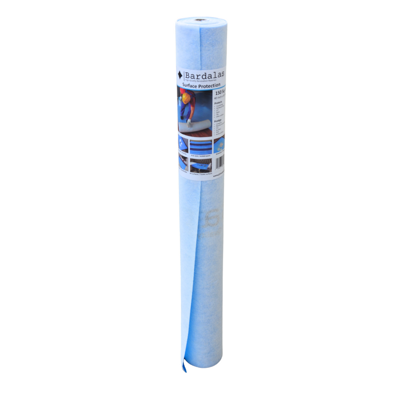 Bardalas Multi-Purpose Temporary Surface & Floor Protection Mat 40 In x 45 Ft Reusable Roll, 150 Sq Ft for Construction Projects - Protects Hardwood, Tile, Carpet, Countertops, Bathtubs (KA-BA-TFP4045)