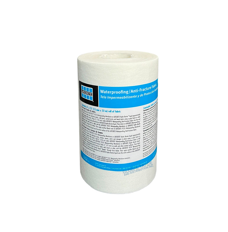 Laticrete Waterproofing Anti-Fracture Fabric Membrane Roll, 37.5 Sq Ft, 6"x75' for 9235 Liquid