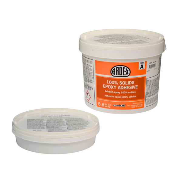 Ardex 100% Solids Epoxy Adhesive – 6.6 Lbs – High-Strength, Solvent-Free Tile Waterproof and Chemical-Resistant Two-component Adhesive for Glass, Marble, Mosaics Tile, for Residential or Commercial Areas