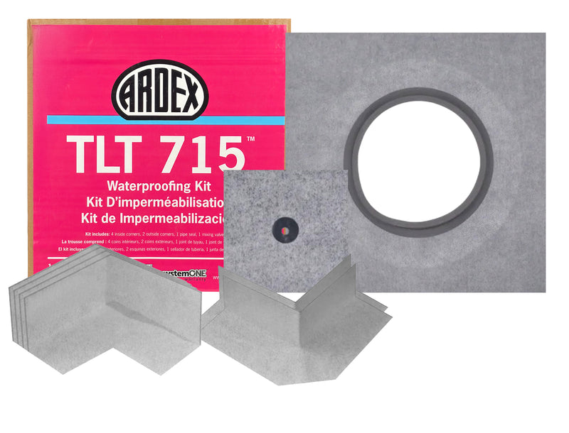 ARDEX TLT-715 Waterproofing Kit – Complete Tile & Stone Waterproofing Solution with Pipe Seal, Valve Seal and Corners – Durable, Anti-Fracture, Moisture Protection for Showers & Wet Areas