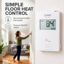 Mapei Thermo Basic Non-Programmable Thermostat, for Electric Radiant Heated Floors, for 120V/240V Underfloor Heating Cables with Floor Temperature Sensor and Built-in GFCI (2855401)