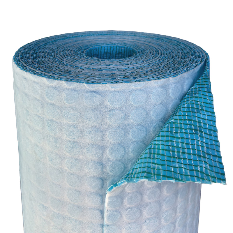 Bardalas Premium Uncoupling Waterproofing Crack Isolation Membrane, 108 Sq Ft Roll, with Fiber Reinforcement Mesh, Vapor Management Underlayment, No-Curl Translucent Floor Mat for Tile and Stone Floors
