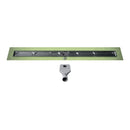 Profilitec Showertec Linear Drain Channel Body with Center Outlet and Integrated Waterproofing Flange for Tile Showers, Floor-Level Wet Rooms and Modern Bathroom Systems