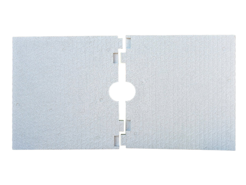 Profilitec Pre-Fabricated Shower Tray, Waterproof Curbless Shower Base with Pre-Sloped Surface, Lightweight XPS Foam Pan, 32 Inch x 60 Inch, Center Outlet (STC-TRAY81/152)