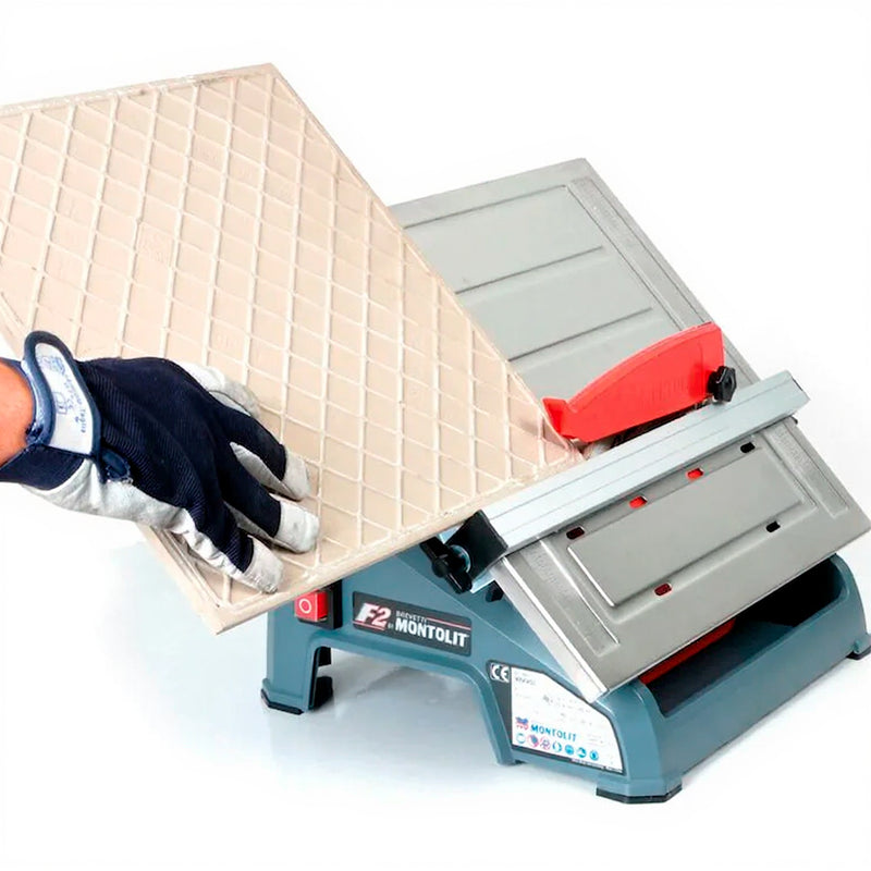 Montolit F2 Electric Tile Wet Saw 115V – Professional Heavy-Duty Tile Cutter with Precision Diamond Blade, Water Cooling System, Portable Cutting Machine for Ceramic, Porcelain, Marble, and Stone, 906EV02
