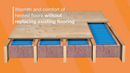 SunTouch TapeMat Electric Under Floor Heating Mat with 1/8" Thick Cable, 240V, Open-Weave Orange Mesh for Commercial and Residential, Installs Beneath Tile, Stone, Laminate