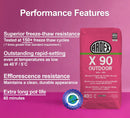 Ardex X 90 Outdoor Microtec, Rapid-set, Cement-based Flexible Thinset Mortar, 40 Lb (18 Kg) Bag, Freeze and Thaw Resistant Flooring Underlayment for Stone, Ceramic Tile for Exterior Applications, Gray, 25930