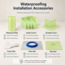 Profilitec Showertec Advanced Waterproof Shower Kit with Prefabricated Sloped Shower Tray, Drain Kit with Grate Assembly, STBO122X81 Lightweight Vapor-Tight Shower Wall Boards