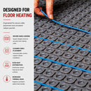 nVent Nuheat 2000005808 Uncoupling Heating Membrane, 54 Sq Ft Roll, Non-Woven Polypropylene Heating Pad, Waterproof and Anti-Fracture Floor Underlayment for Underfloor Heating System
