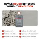 ARDEX K 301 Exterior Self-Leveling Concrete Topping, Fast-Drying Cement Underlayment for Interior & Exterior Floors, Freeze-Thaw Resistant, High-Strength Concrete Resurfacer - 50 lb (22.7 kg) Bag, Gray (12435)