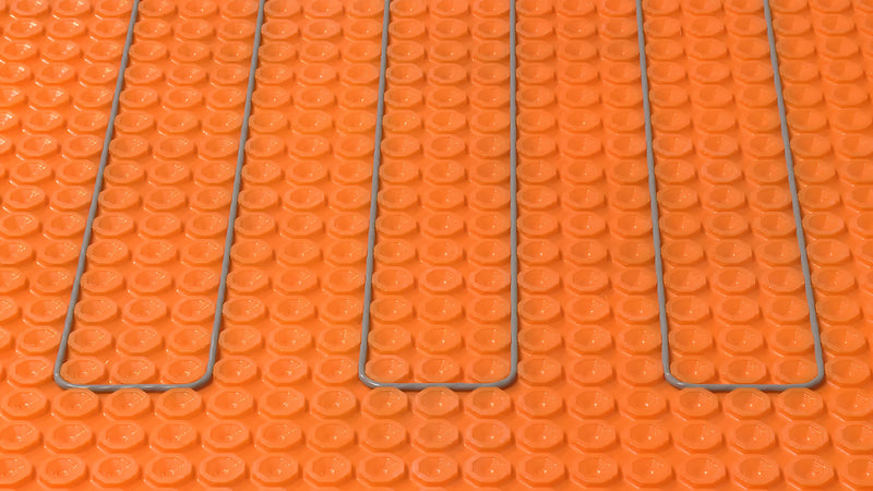 Schluter Systems DITRA Electric Radiant Floor Heating Kit with Uncoupling Membrane, WiFi Programmable Touchscreen Thermostat, Heating Cable (DHEKRTW12056)