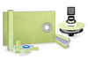 Profilitec Showertec Complete Waterproof Shower Kit with 32" x 60" Offset Tray, Drain Kit, Curb, Foiltec Membrane System and 4" Drain Cover for Tile-Ready Shower Installations