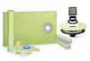 Profilitec Showertec Complete Waterproof Shower Kit with 32" x 60" Offset Tray, Drain Kit, Curb, Foiltec Membrane System and 4" Drain Cover for Tile-Ready Shower Installations