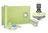 Profilitec Showertec Complete Waterproof Shower Kit with 32" x 60" Offset Tray, Drain Kit, Curb, Foiltec Membrane System and 4" Drain Cover for Tile-Ready Shower Installations