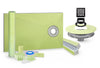 Profilitec Showertec Complete Waterproof Shower Kit with 32" x 60" Offset Tray, Drain Kit, Curb, Foiltec Membrane System and 4" Drain Cover for Tile-Ready Shower Installations