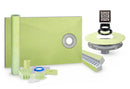 Profilitec Showertec Complete Waterproof Shower Kit with 32" x 60" Offset Tray, Drain Kit, Curb, Foiltec Membrane System and 4" Drain Cover for Tile-Ready Shower Installations