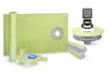 Profilitec Showertec Complete Waterproof Shower Kit with 32" x 60" Offset Tray, Drain Kit, Curb, Foiltec Membrane System and 4" Drain Cover for Tile-Ready Shower Installations