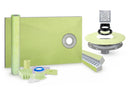 Profilitec Showertec Complete Waterproof Shower Kit with 32" x 60" Offset Tray, Drain Kit, Curb, Foiltec Membrane System and 4" Drain Cover for Tile-Ready Shower Installations