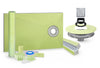 Profilitec Showertec Complete Waterproof Shower Kit with 32" x 60" Offset Tray, Drain Kit, Curb, Foiltec Membrane System and 4" Drain Cover for Tile-Ready Shower Installations