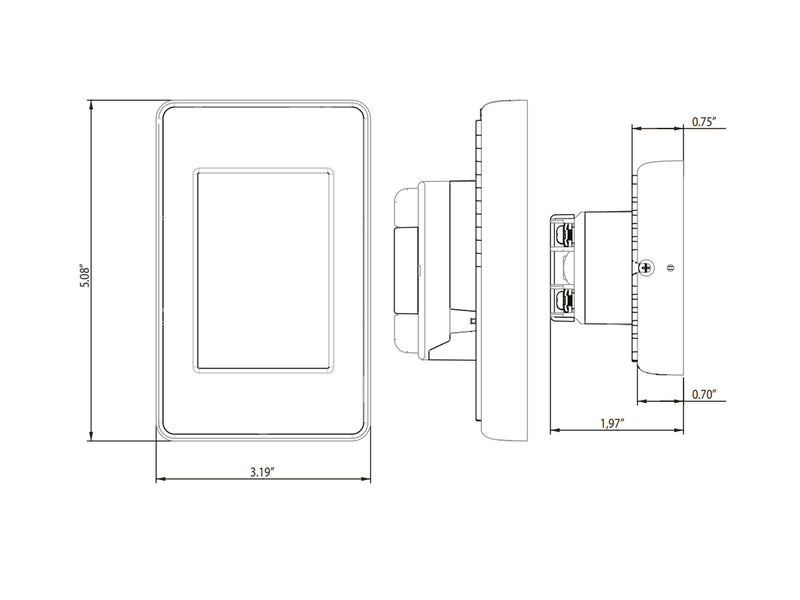 OJ Microline Touchscreen Programmable Radiant Floor Heating Thermostat 120/240V, Dual Sensing with Class A GFCI and Floor Temperature Sensor, UDG4-4999