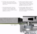 Profilitec Showertec Linear Drain Channel Body with Center Outlet and Integrated Waterproofing Flange for Tile Showers, Floor-Level Wet Rooms and Modern Bathroom Systems