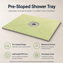 Profilitec Showertec Advanced Waterproof Shower Kit with Prefabricated Sloped Shower Tray, Drain Kit with Grate Assembly, STBO122X81 Lightweight Vapor-Tight Shower Wall Boards