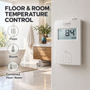 Mapei Thermo Basic Non-Programmable Thermostat, for Electric Radiant Heated Floors, for 120V/240V Underfloor Heating Cables with Floor Temperature Sensor and Built-in GFCI (2855401)