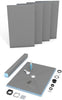 Wedi US2000009 Fundo Primo Waterproof Complete Shower Kit, 3 Ft by 4 Ft, (36" x 48")