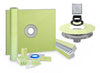 Profilitec Showertec Complete Waterproof Shower Kit with 72" x 72" Center Tray, Drain Kit, Curb, Foiltec Membrane System and 4" Drain Cover for Tile-Ready Shower Installations