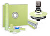 Profilitec Showertec Complete Waterproof Shower Kit with 36" x 36" Center Tray, Drain Kit, Curb, Foiltec Membrane System and 4" Drain Cover for Tile-Ready Shower Installations