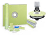 Profilitec Showertec Complete Waterproof Shower Kit with 36" x 36" Center Tray, Drain Kit, Curb, Foiltec Membrane System and 4" Drain Cover for Tile-Ready Shower Installations