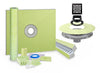 Profilitec Showertec Complete Waterproof Shower Kit with 36" x 36" Center Tray, Drain Kit, Curb, Foiltec Membrane System and 4" Drain Cover for Tile-Ready Shower Installations
