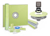 Profilitec Showertec Complete Waterproof Shower Kit with 36" x 36" Center Tray, Drain Kit, Curb, Foiltec Membrane System and 4" Drain Cover for Tile-Ready Shower Installations