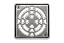 Schluter Systems Kerdi 4 Inch Square Grate Assembly – Stainless Steel Shower Drain Cover, Ideal for Bathroom or Wet Rooms