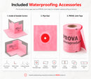 Prova Waterproofing Shower Kit: Shower Tray, Bonding Flange, Waterproofing Membrane and Grate Assembly, Strainer, Joint Sealant