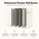 Profilitec Showertec Advanced Waterproof Shower Kit with Prefabricated Sloped Shower Tray, Drain Kit with Grate Assembly, STBO122X81 Lightweight Vapor-Tight Shower Wall Boards