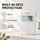 Mapei Thermo Basic Non-Programmable Thermostat, for Electric Radiant Heated Floors, for 120V/240V Underfloor Heating Cables with Floor Temperature Sensor and Built-in GFCI (2855401)