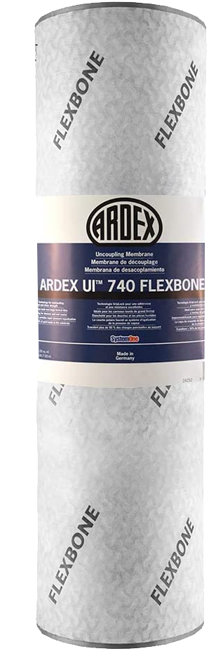 ARDEX FLEXBONE UI 740 Uncoupling Waterproof Crack Isolating Membrane 215 Sq Ft Rolls 1/8" Thick, Load Bearing Floor Underlayment for Ceramic, Porcelain Tiles in Heavy Stress Areas (9 Rolls Bundle)