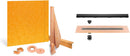 All-in-one Waterproof Linear Shower Kit with 55"x55" Off-set Tray, Off-set Drain, and Grate