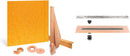 All-in-one Waterproof Linear Shower Kit with 55"x55" Off-set Tray, Off-set Drain, and Grate